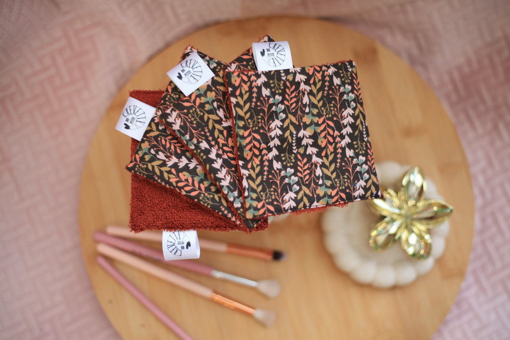 Lingettes réutilisables nuances d’automne