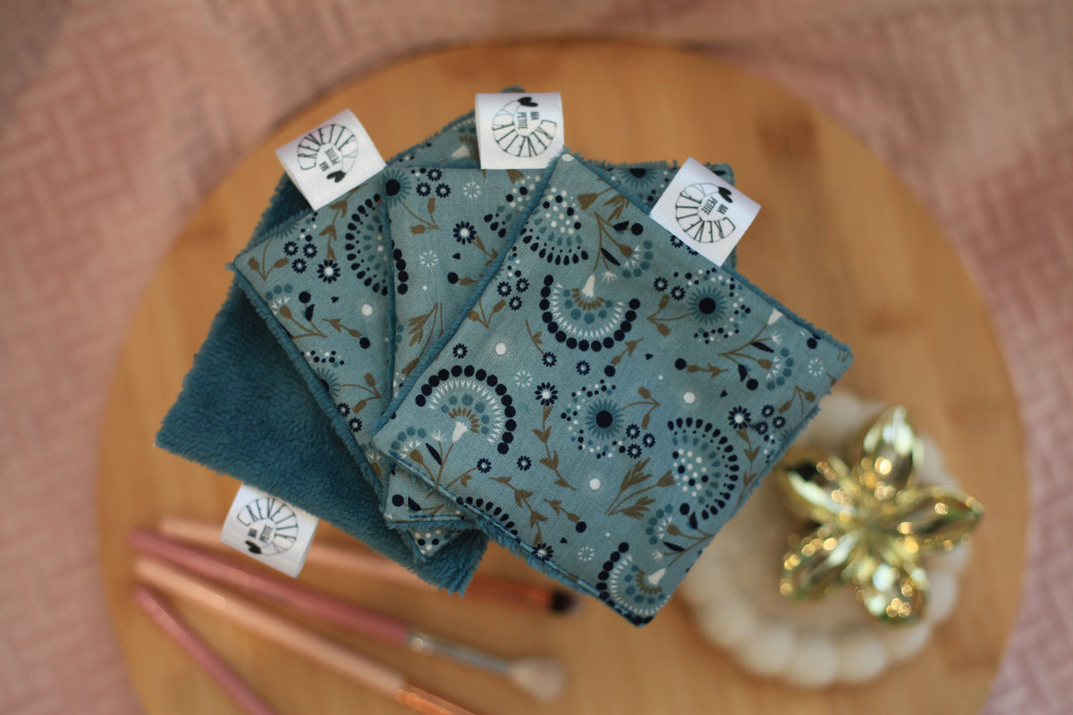Lingettes réutilisables nuances d’hiver