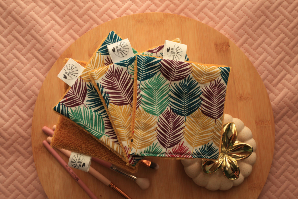 Lingettes réutilisables nuances d’automne