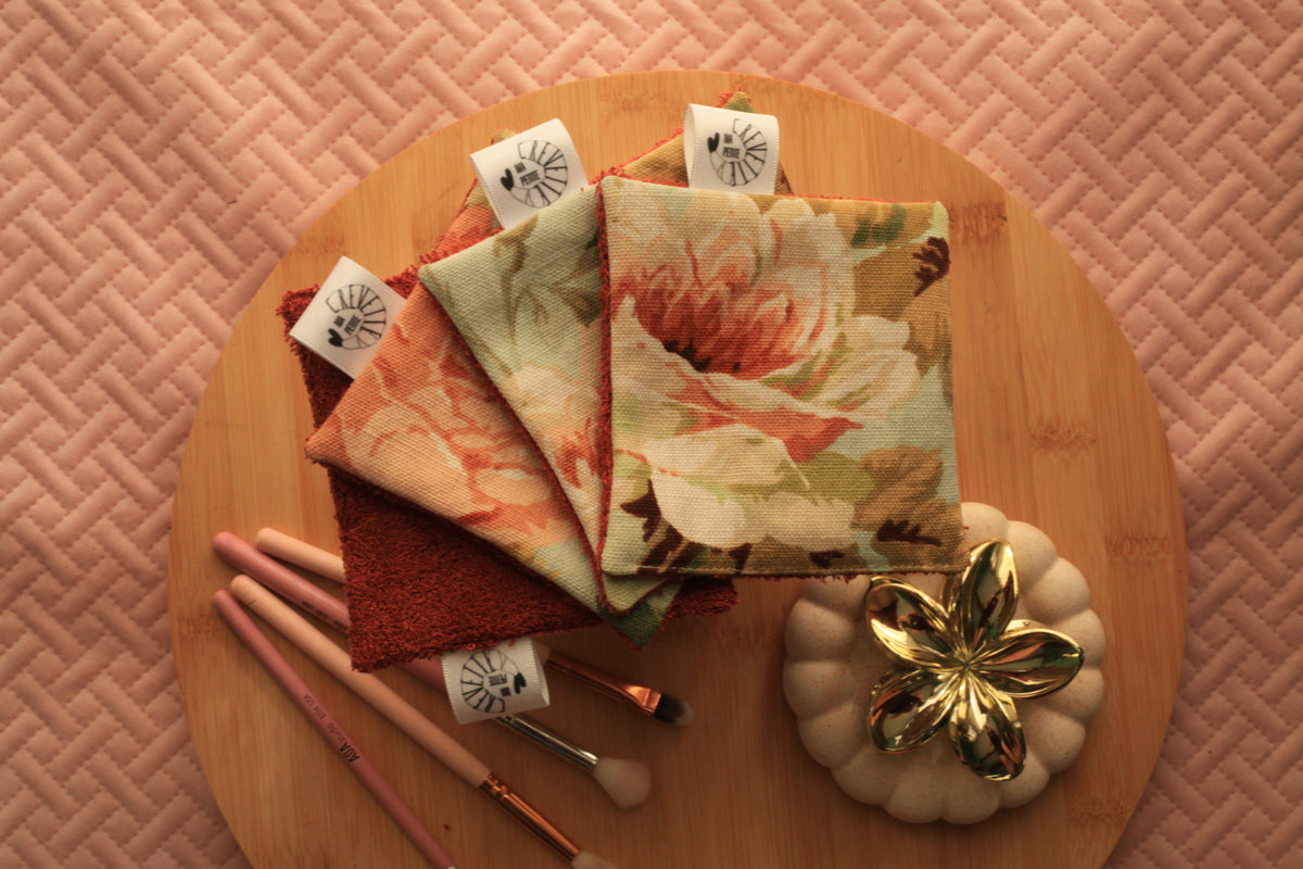 Lingettes réutilisables nuances d’automne