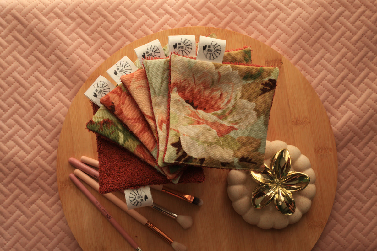 Lingettes réutilisables nuances d’automne