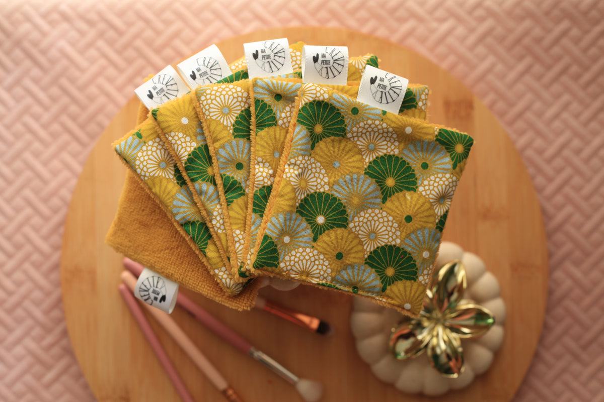 Lingettes réutilisables nuances d’automne