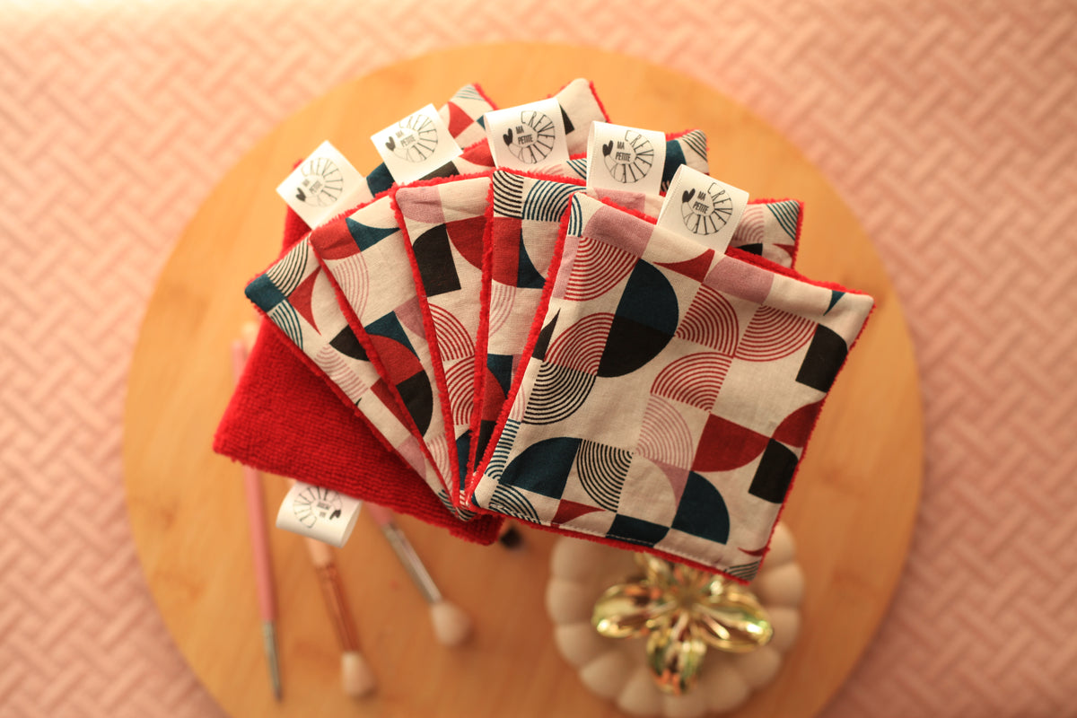 Lingettes réutilisables nuances d’automne