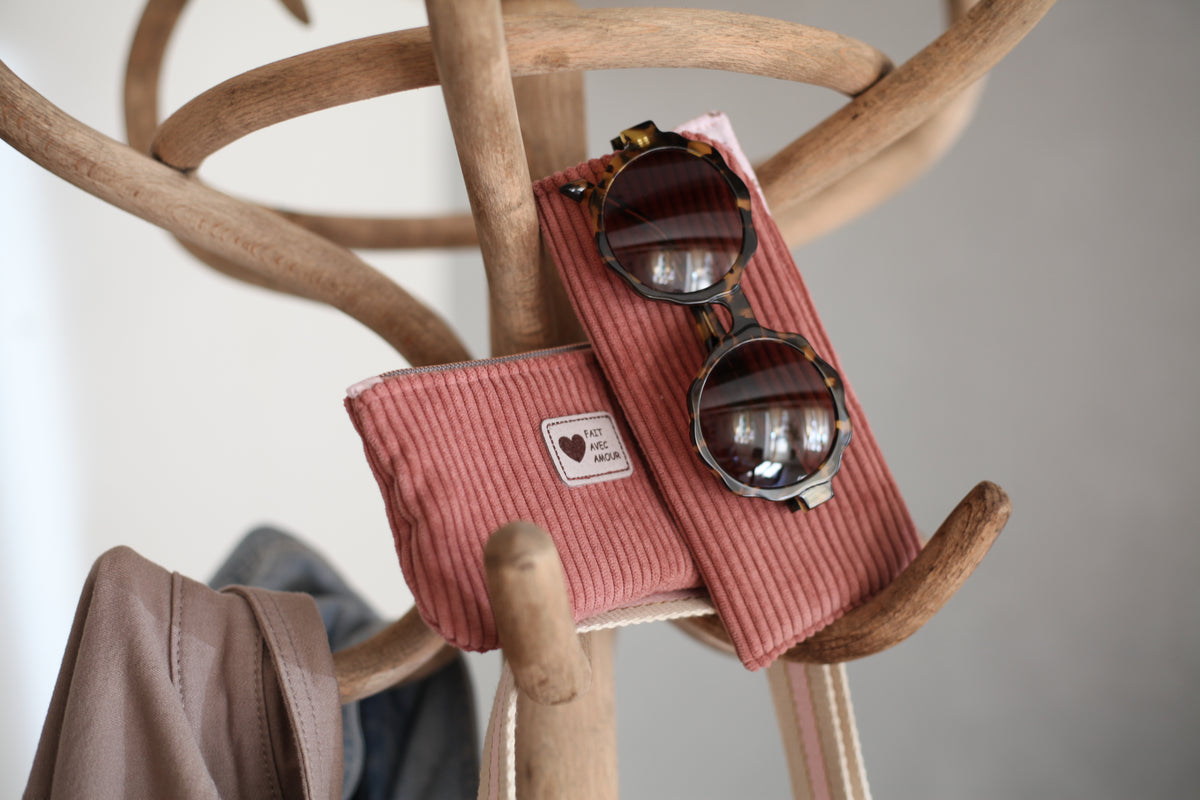 Le Camélia - Sac bandoulière en velours