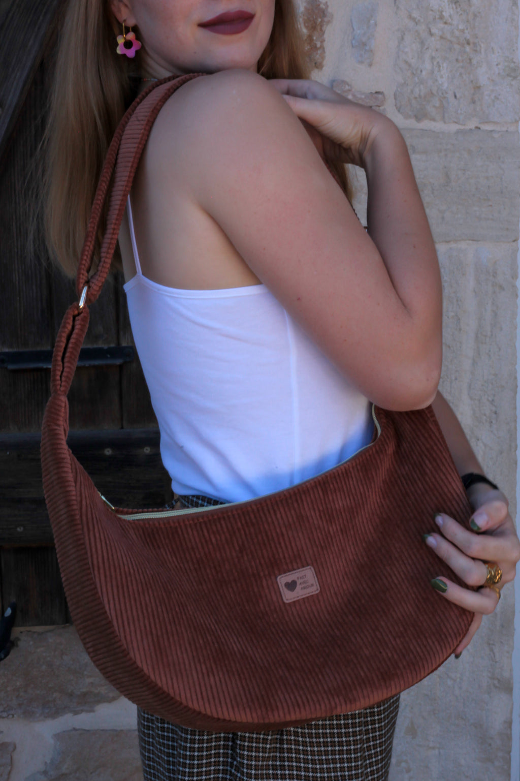 Le Gardénia - Grand sac demi-lune